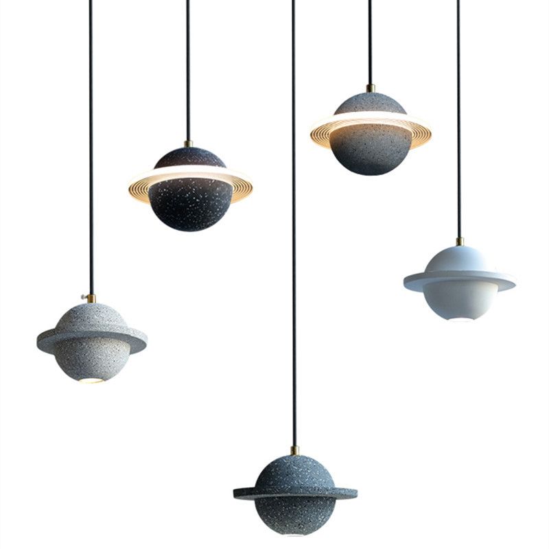 Globe minimalisme stijl hangende lamp enkele lichte stenen hanger lamp armatuur