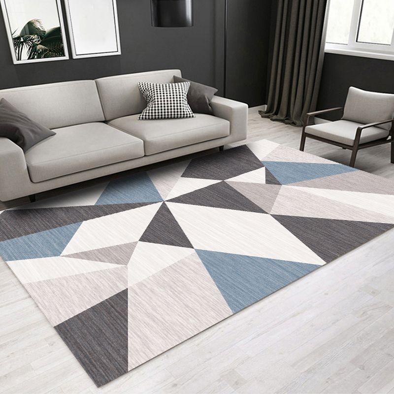 Minimalist Graphic Print Rug Polyester Indoor Rug Stain Resistant Area Carpet for Home Decoration