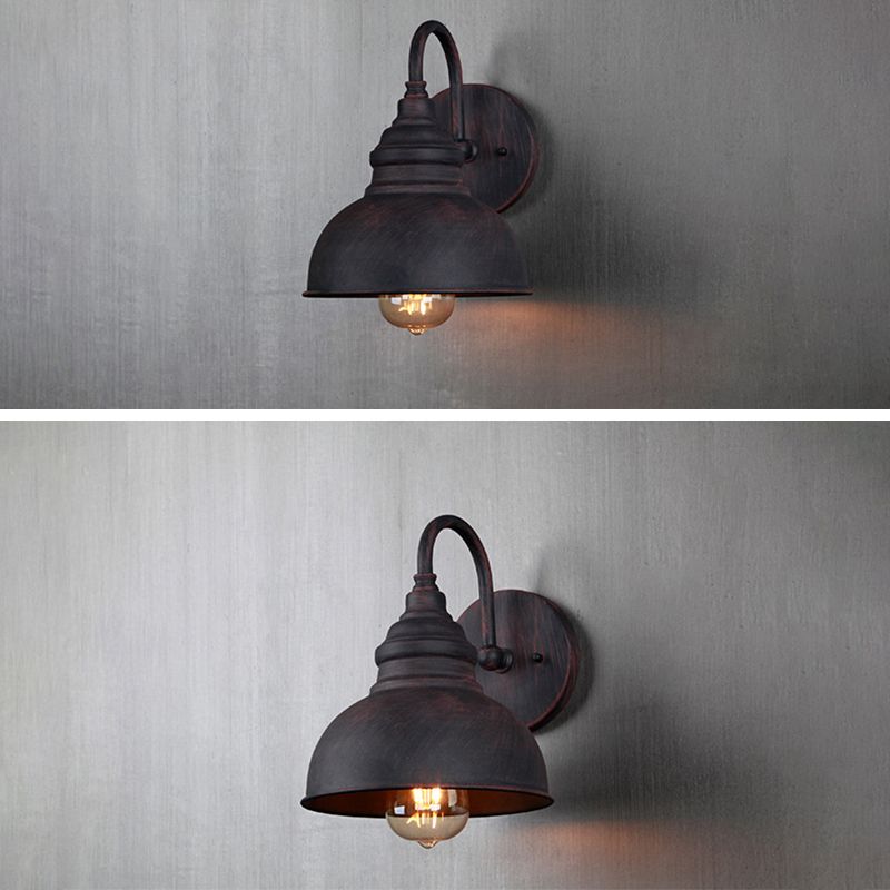 Retro Industrial Style Gooseneck Stem Wall Sconce Lights 1 Light Aluminum Alloy Sconces