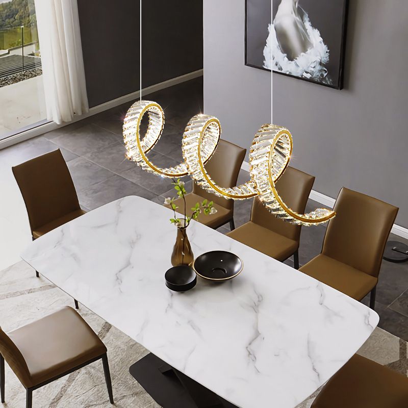 Modern Single Black/Golden Kitchen Island Lighting LED Ceiling Light