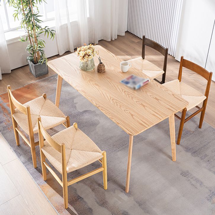 Silla de comedor de madera de estilo escandinavo, silla lateral de comedor con respaldo abierto para Patio