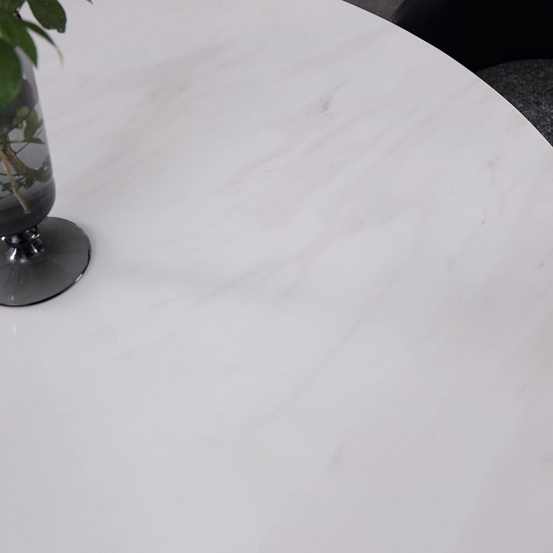 Modern Round Stone Dining Set 1/2/3/4 Pieces Dining Table Set with Padded Chairs