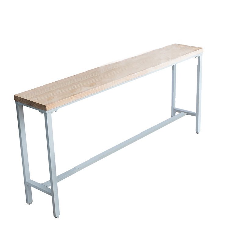 Modern Pub Height Dining Table Wood Top Pub Table for Patio Use