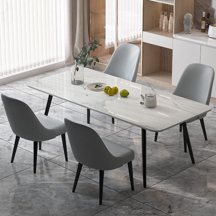 Modern 1/5/7 Pieces Dining Set Rectangle Stone Dining Table for Kitchen Dining Room