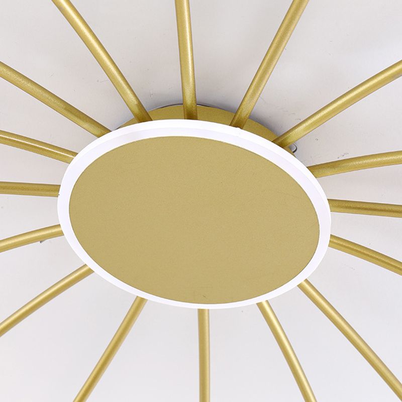 Bola de vidrio Flush Luz de techo de estilo moderno Montaje Montaje de montaje en oro en oro