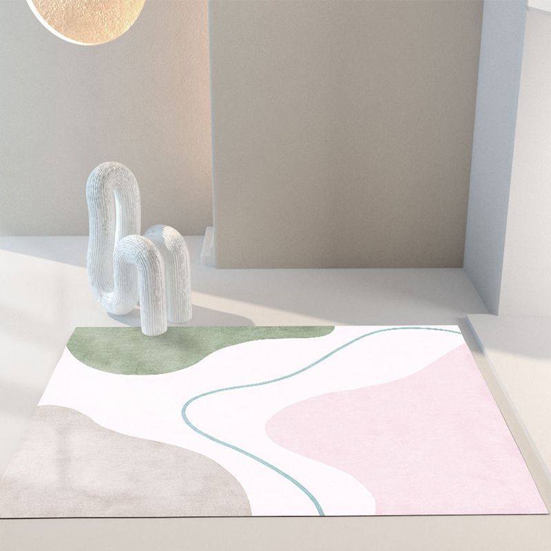 Nordic Area Rug Polyester Carpet Washable Indoor Rug for Bedroom Living Room