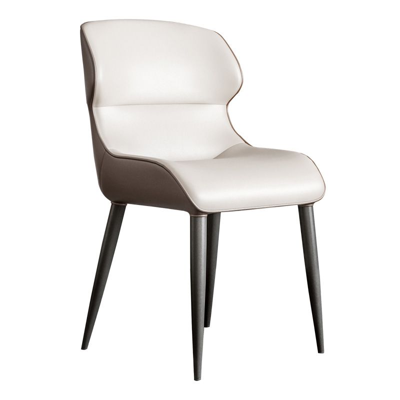 Chaise d'appoint en métal de style scandinave, chaise Parsons à oreilles pour salle à manger