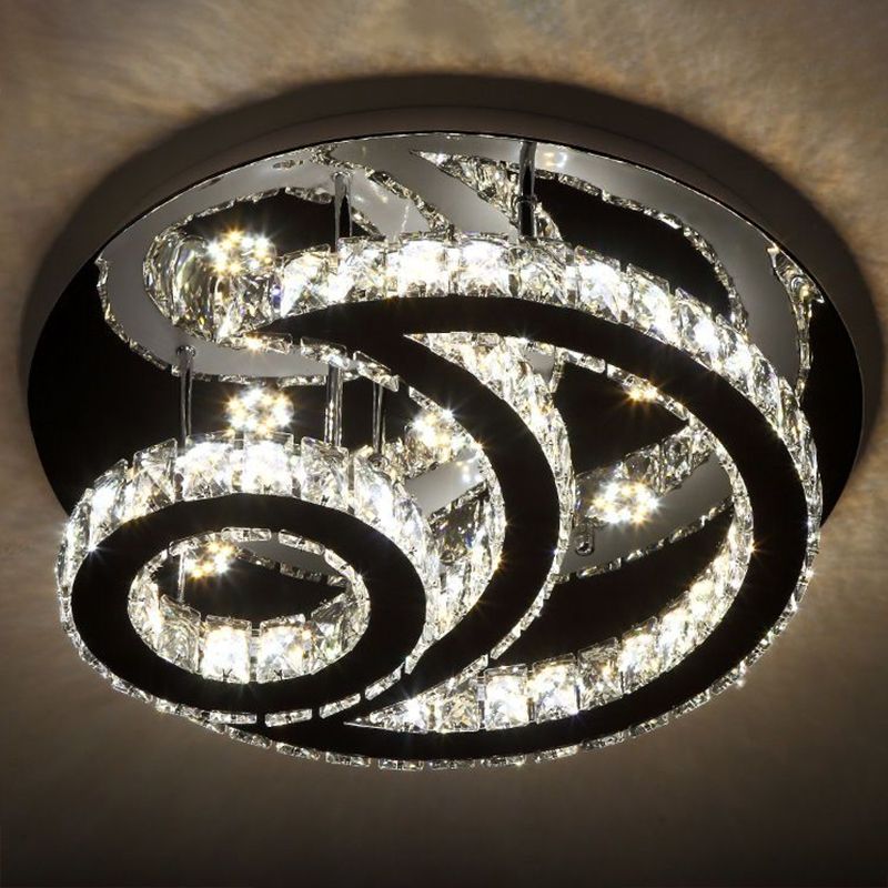 Klarer K9 Kristallmond und Sonnendecklampe Minimalist Edelstahl LED -LED -LED -Leuchte