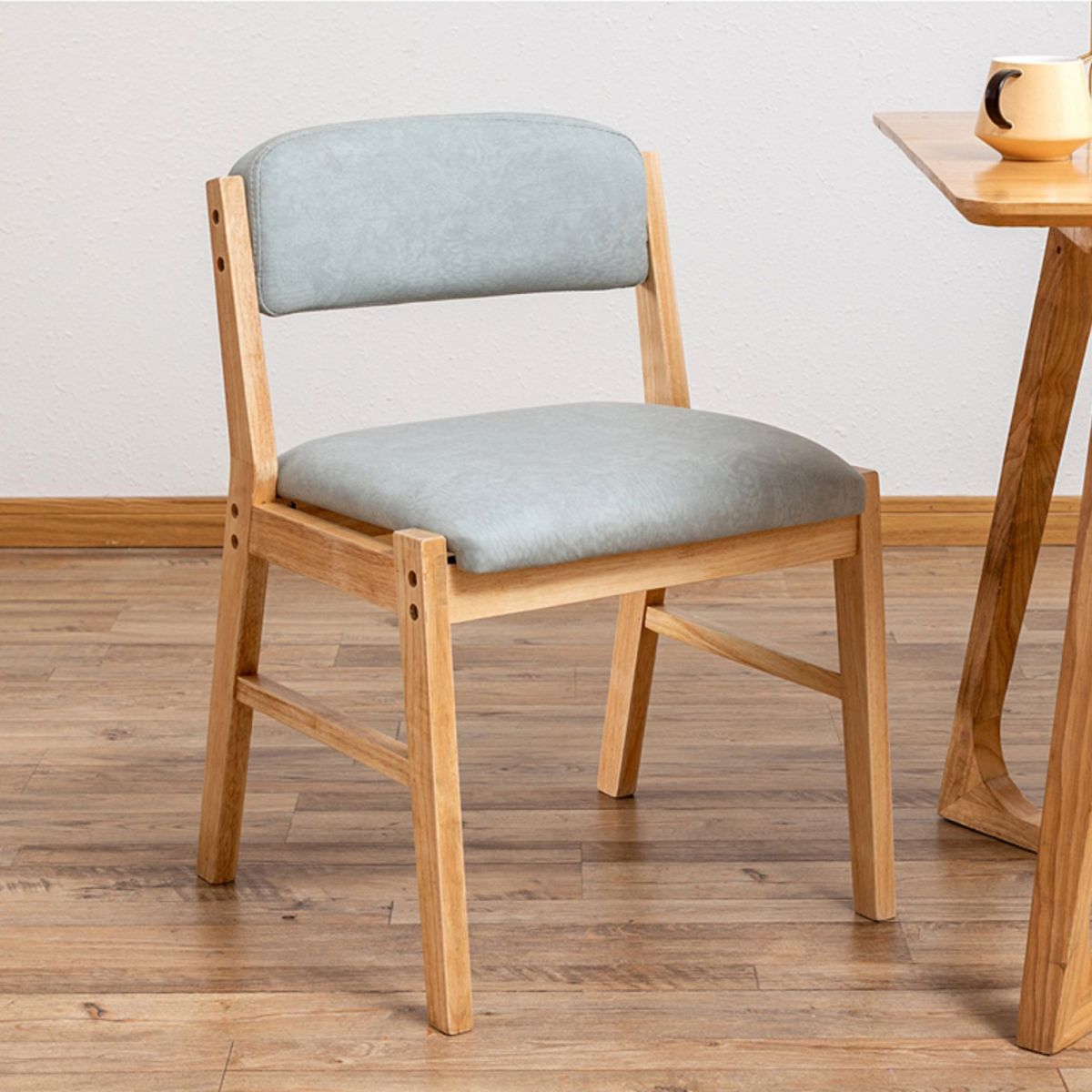 Chaises de salle à manger sans bras de style campagnard, chaises latérales de salle à manger tapissées à dos ouvert