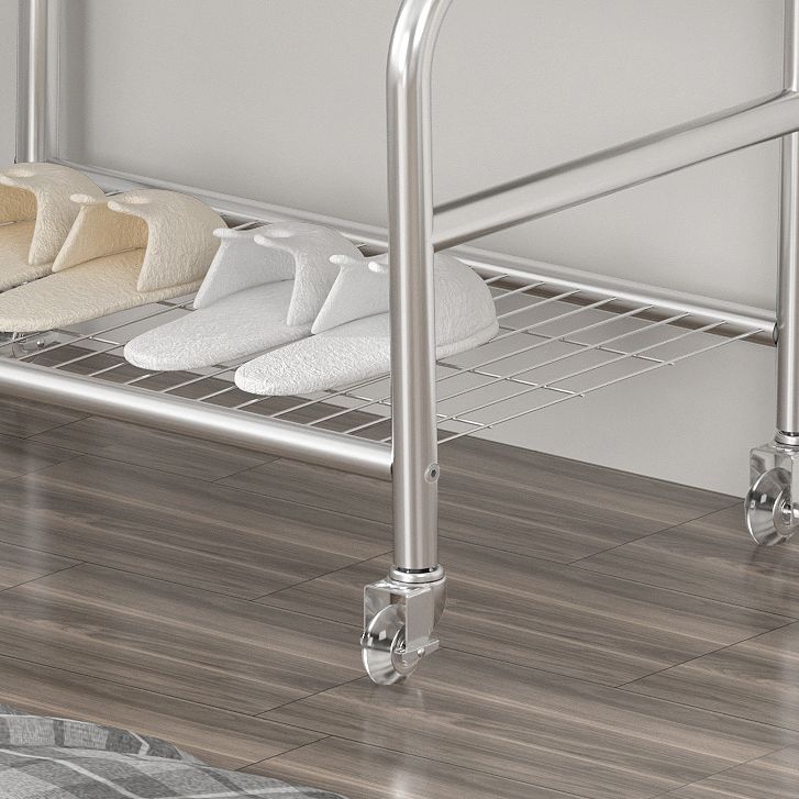 Glam Metallic Coat Hanger Free Standing Movable Coat Rack for Bedroom