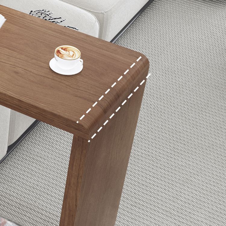 Modern Style Bar Table Rectangle Solid Wood Bar Table for Living Room