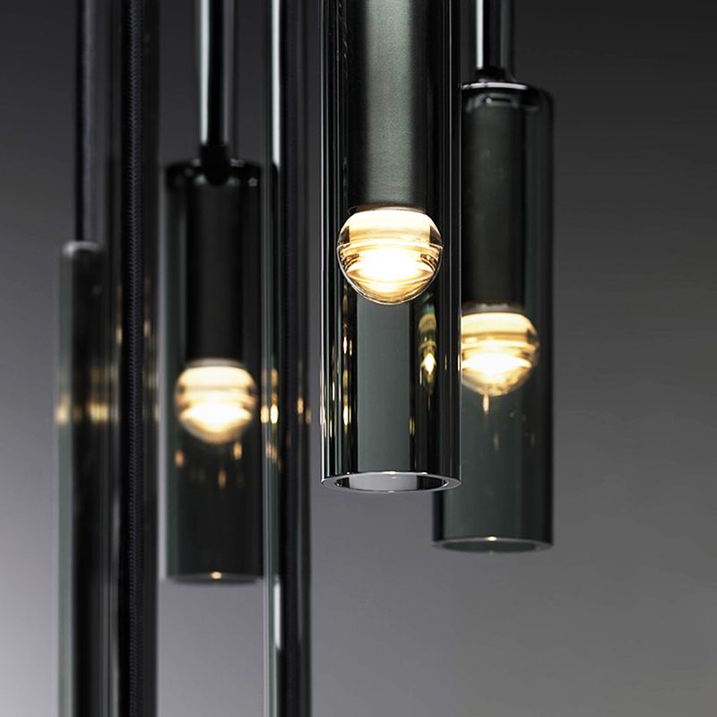 Funzione di illuminazione sospesa cilindro moderno illuminazione a sospensione per sala da pranzo