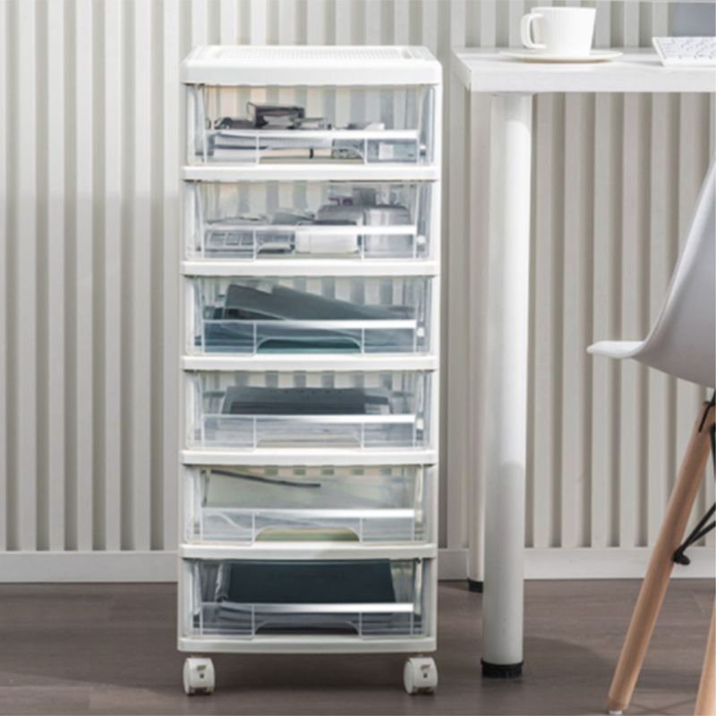 Modern Vertical Transparent Filing Cabinet Plastic Drawers File Cabinet