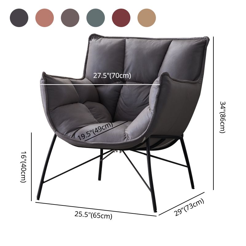 Silla moderna de metal para interiores y exteriores Home Parsons, silla lateral con respaldo capitoné y brazo