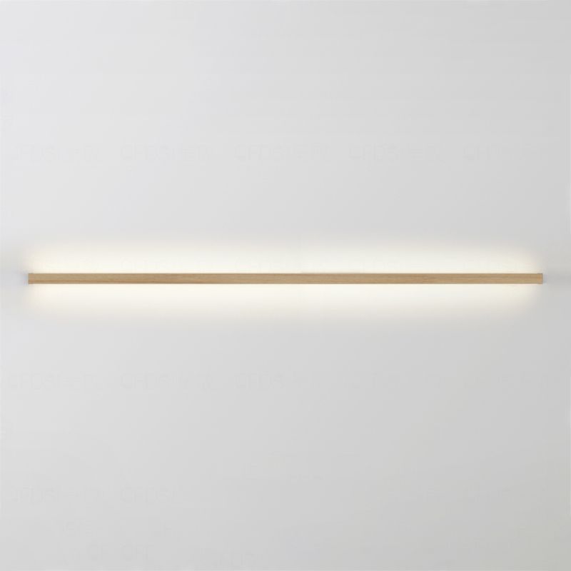 Multi Lights Linear Wall Mounted Lamps Modern Style Wood Wall Lights