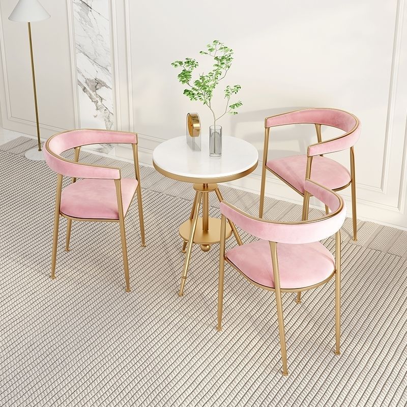 Upholstered Dining Arm Chair Cane Back Dining Chairs for Home Use