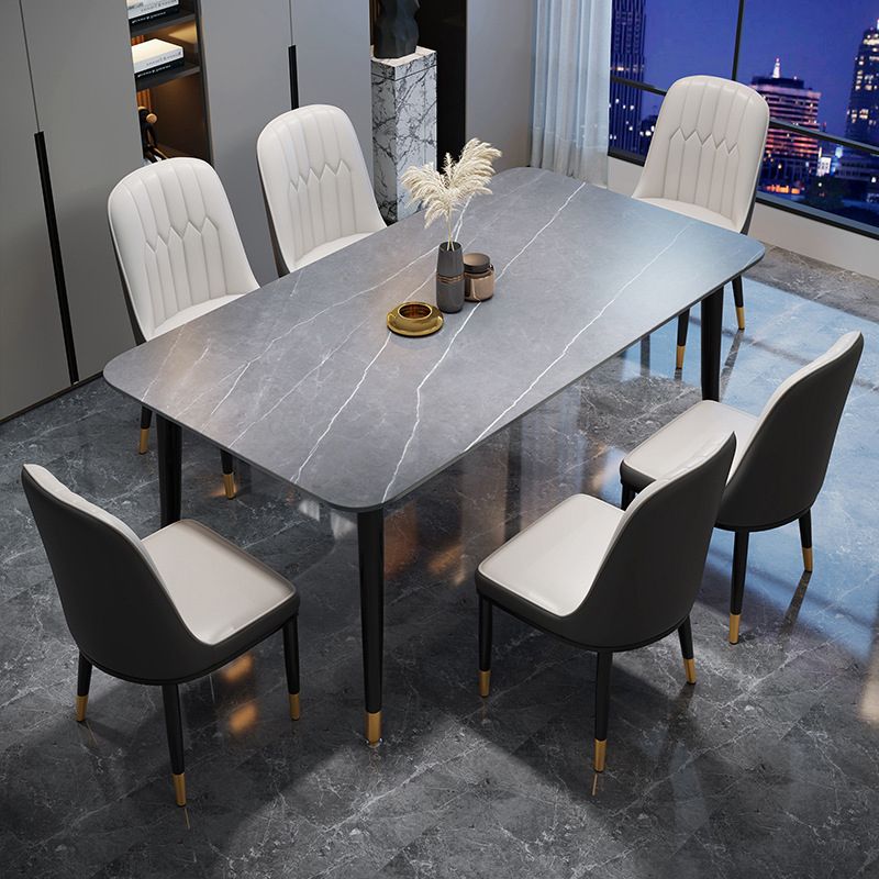 Simplicity Dinner Room Dining Table Kitchen Stone 4 Legs Dining Table