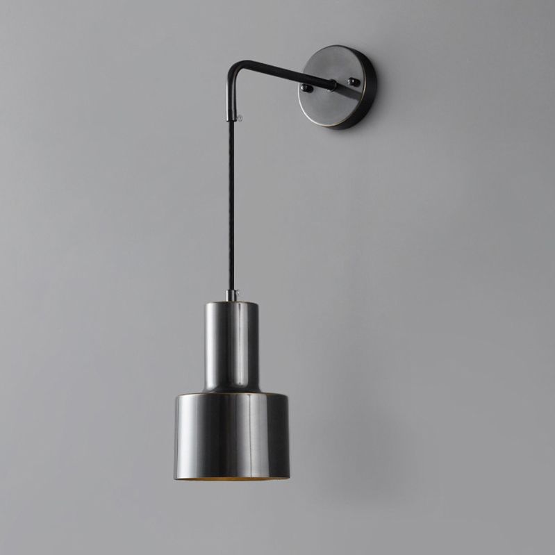 Industrial Wall Light Simple Metallic Shade Wall Light Sconce for Living Room
