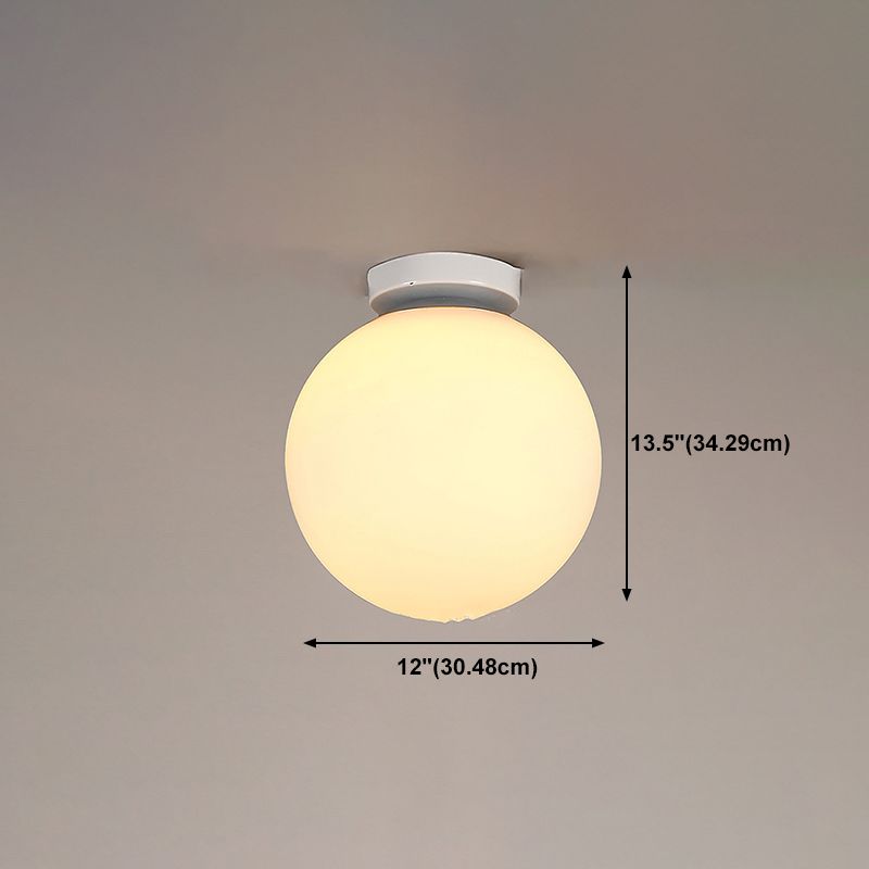 Aisle Ceiling Mounted Lamp Fixture Simple Style Ceiling Light with Glass Shade