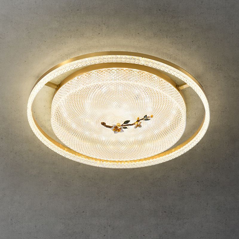 Creative Ceiling Lamp Metal LED Flush Mount Light Fixture with Acrylic Shade