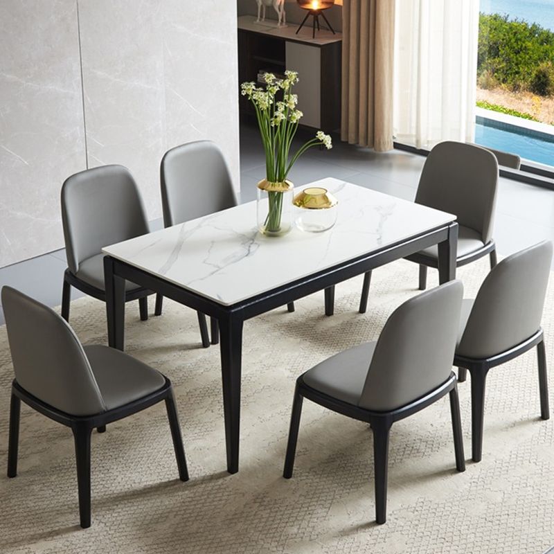 Sintered Stone Top Rectangle Table for Restaurant Kitchen Table with 4 Legs