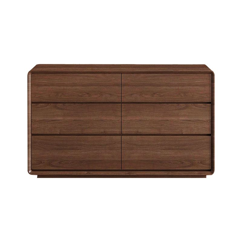 Wooden Chest in Brown Rectangle Accent Chest with 6 and 8 Drawers