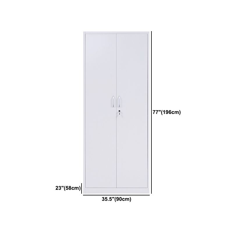 Contemporary Two Doors Wardrobe Armoire Steel Wardrobe Closet