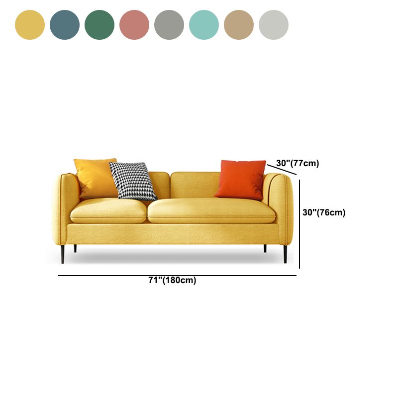 29.92 " H Contemporary 3-seater Cotton Blend Square Arm Sofa