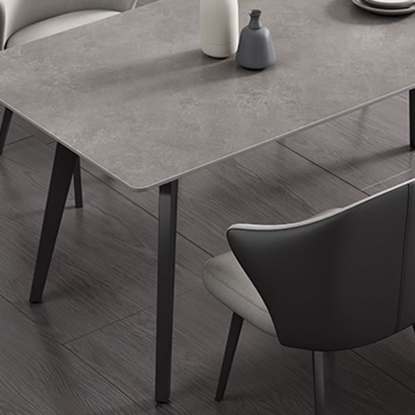 Forma rectangular mesa de estilo industrial mesa de piedra sinterizada para uso doméstico