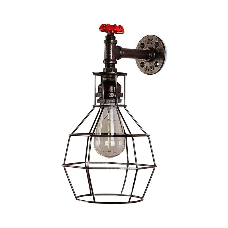 Globe Caged Corridor Wall Light Schaft