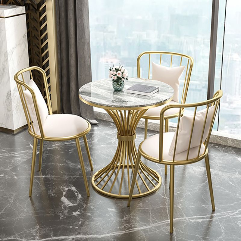Modern Style Sintered Stone Dining Table Round Pedestal Table for Dinning Room