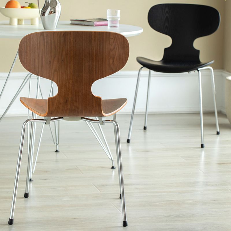Silla de comedor de metal de estilo industrial, cocina, comedor, sillas laterales sin brazos