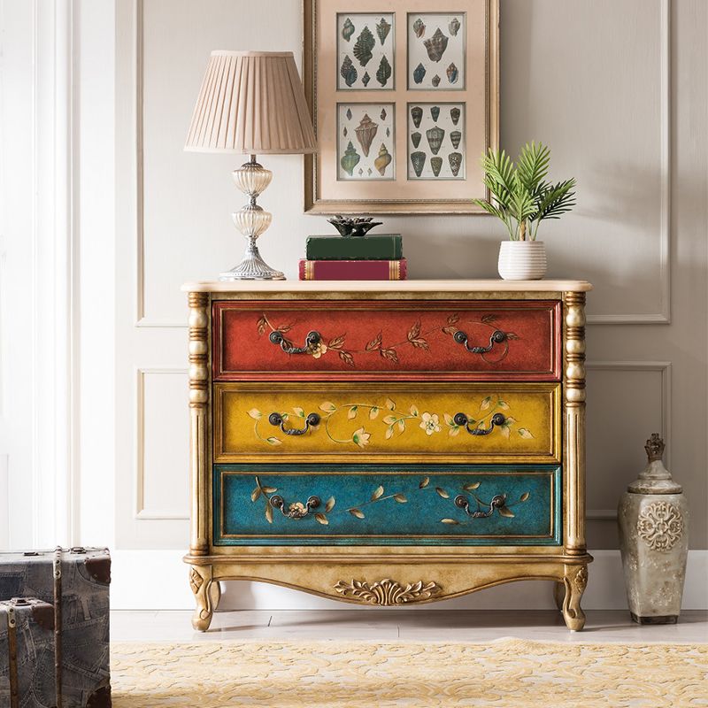 Traditional Storage Chest Solid Wood Dresser with 3/4/5 Drawers , 13.65 Inch W