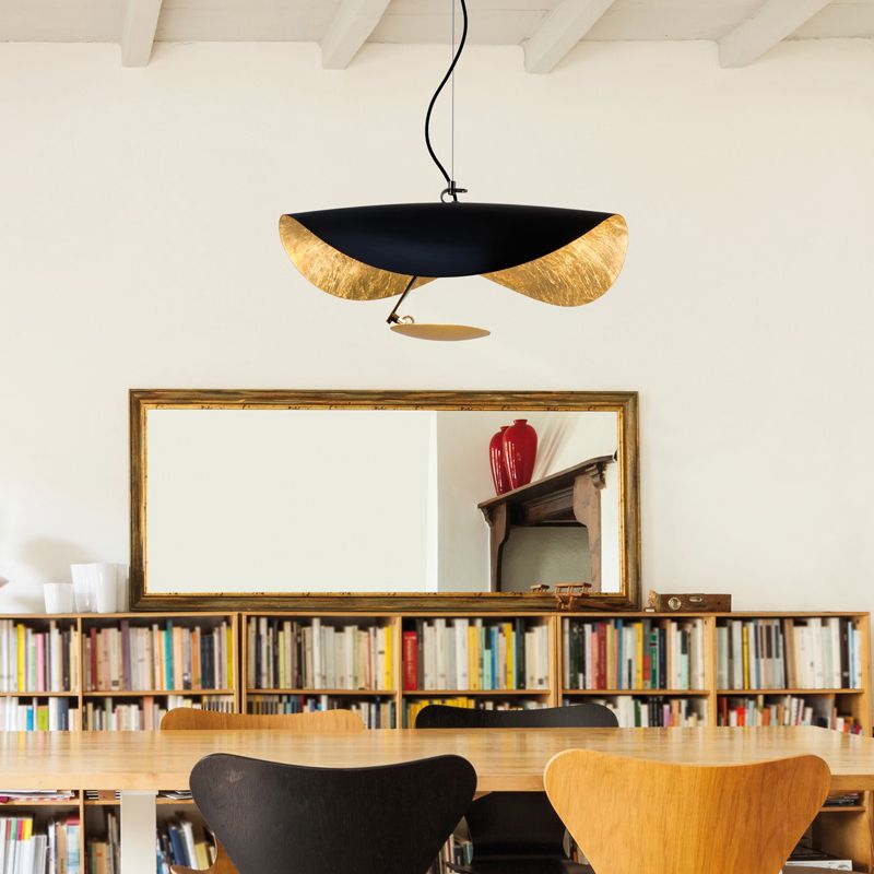Lampe suspendue à LED d'or dans le pendentif en fer laqué moderne de style artistique pour salle à manger