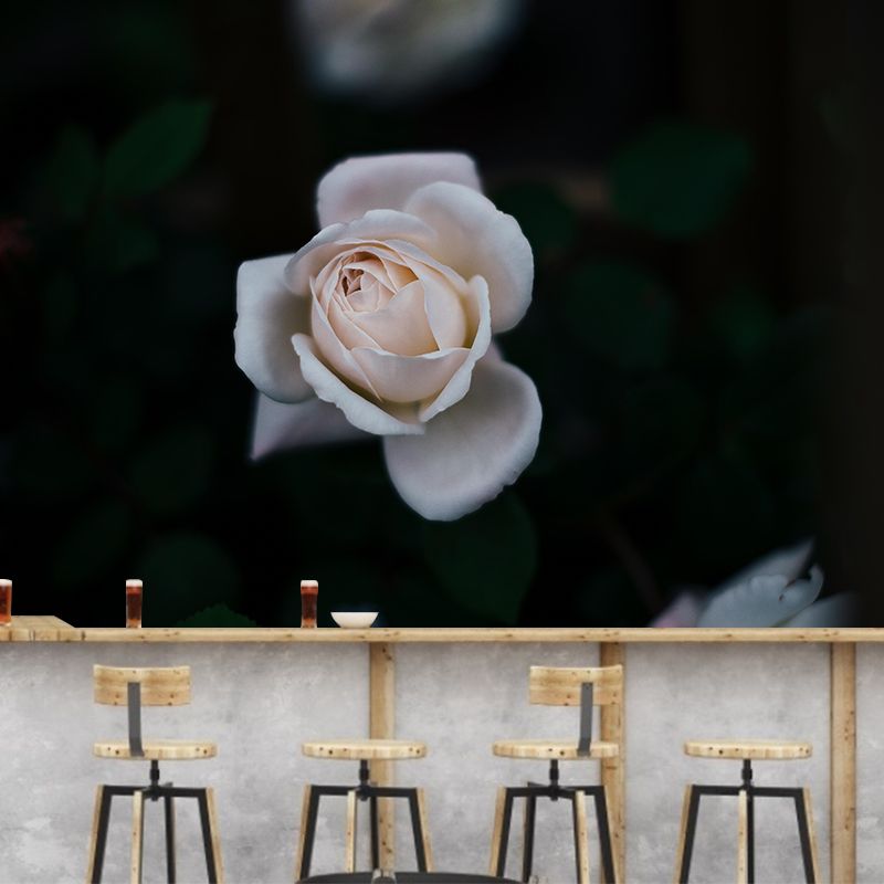 Photography Style Rose Blossom Mural Wallpaper Modern Wall Covering for Living Room