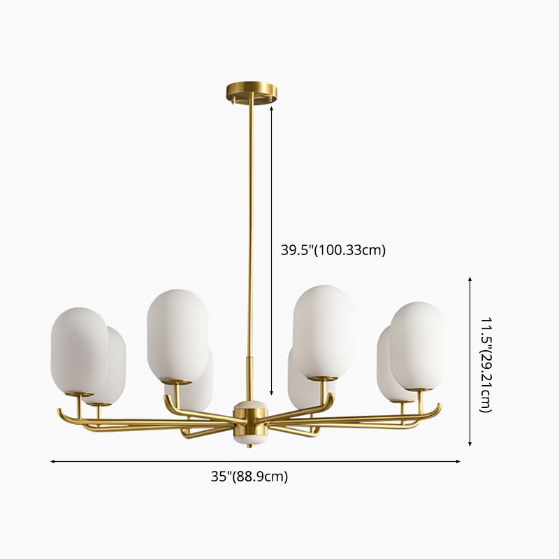 Bronze Chandelier Light Fixtures Sputnik Modern Ceiling Light Fixture for Living Room