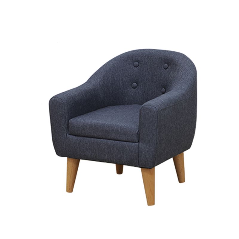 Contemporary Cotton Blend Tufted Split-Back Settee Couch for Children
