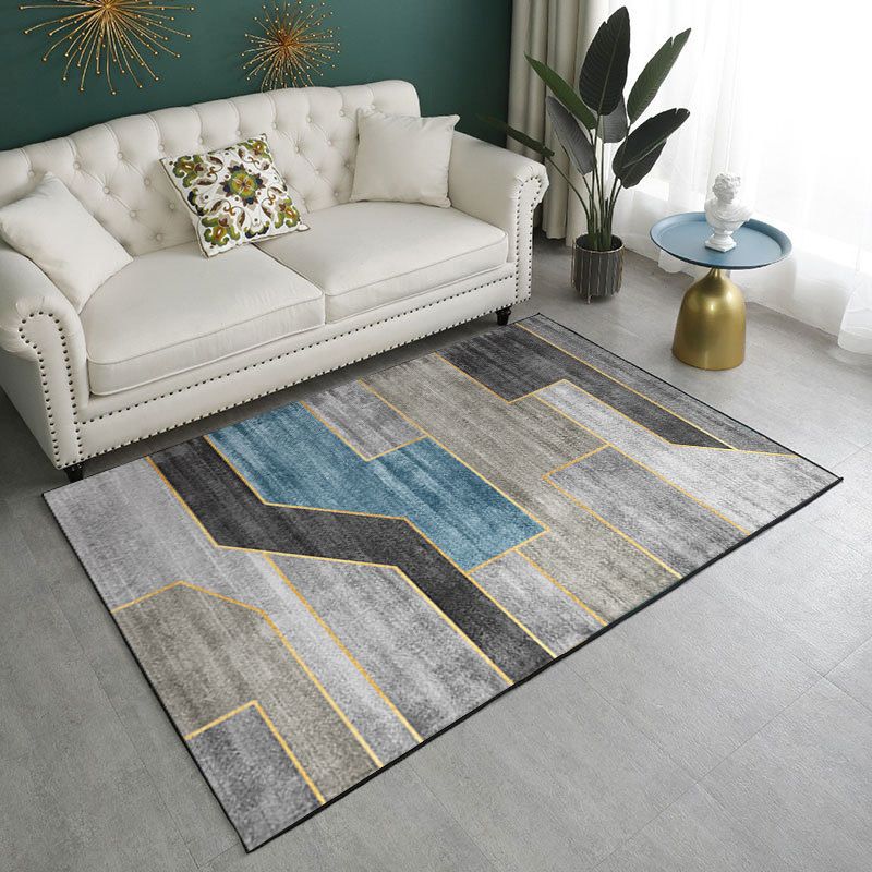 Alfombra de poliéster de alfombra de verde contemporánea verde oscuro para la alfombra lavable para la decoración del hogar