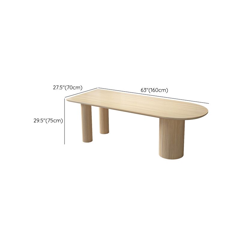 Contemporary Free Form Dining Table Solid Wood Dining Table for Dining Room