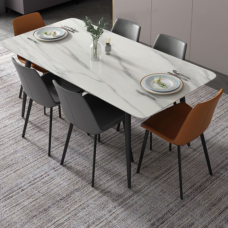 Modern Rectangle Sintered Stone Dining Table Set 1/2/5/6/7 Pieces Dining Set for Home Use