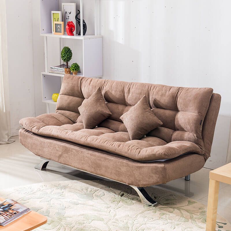 74.80" W √ó 33.46" D √ó 35.43" H Biscuit Back Velvet Armless Sofa with Foldable