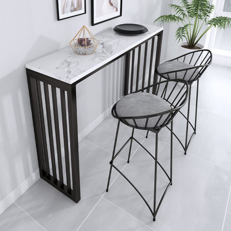 Contemporary Metal Counter Height Stools Low Black Stools for Bar