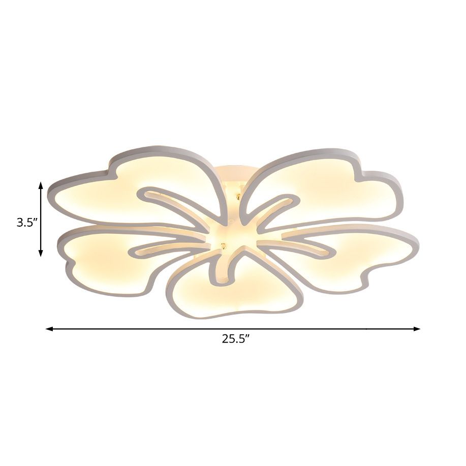 Plafonnier encastré contemporain en acrylique à 3/4/5 lumières pour chambre à coucher, lumière chaude/blanche/naturelle