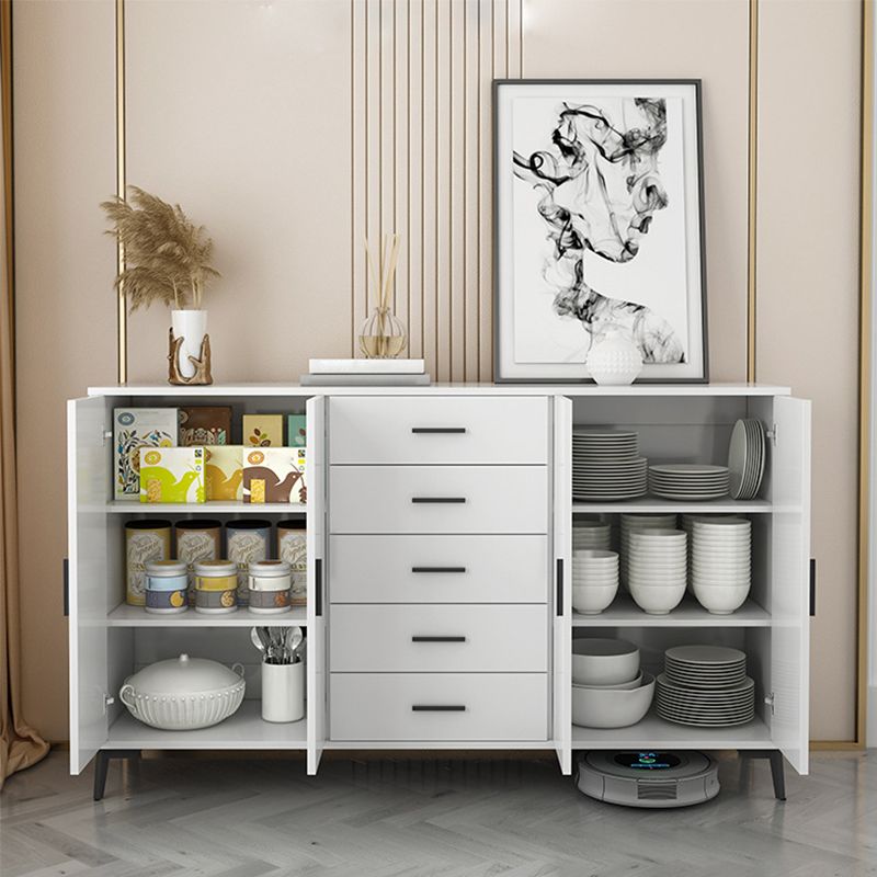 37.40" H Modern Accent Chest Wooden Side Cabinet with 5 Drawers