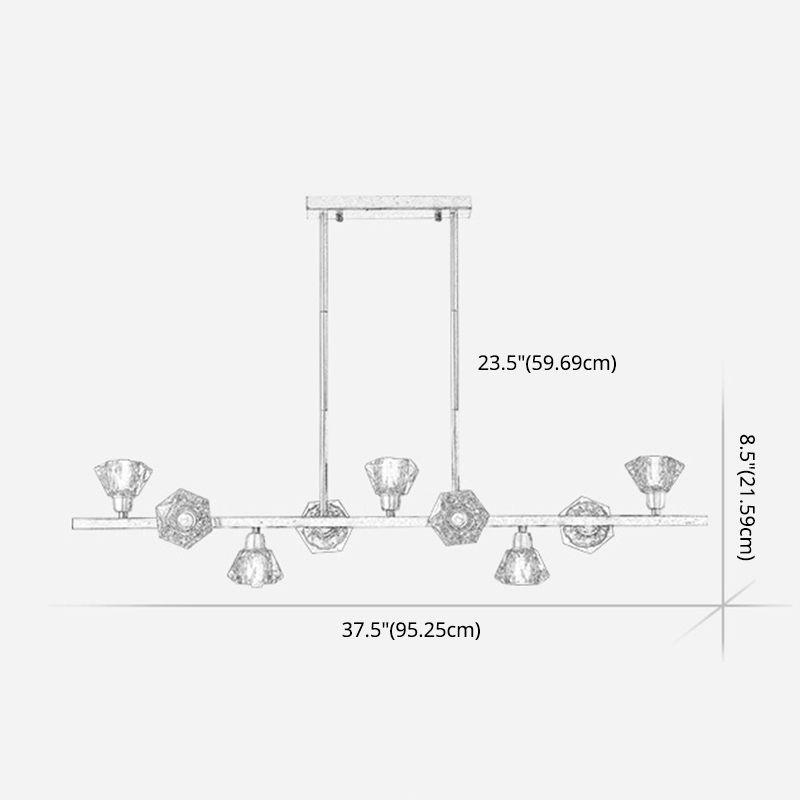 Torpedo Hanging Island Lights Ultra-Contemporary Crystal Chandelier Lighting Fixtures for Restaurant