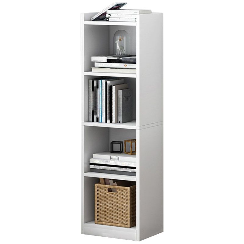Contemporary Closed Back Bookcase Engineered Wood Bookshelf for Home Office