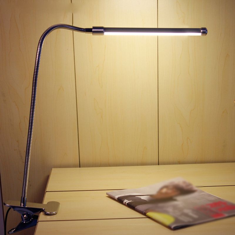 Modern Style Linear Shape Table Light Metal 1 Light Nightstand Lamps for Bedside