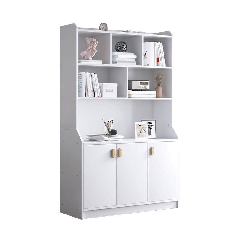 Modern Accent Cabinet with Wooden Shelves and Doors Water Resistant Cabinet