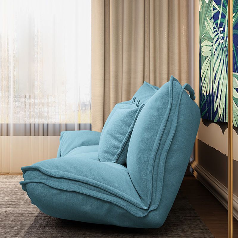 Contemporary Tight Back Convertible Sleeper Sofa Solid Color Fabric Armless Sofa