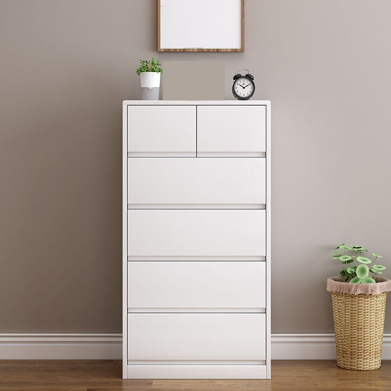 Ultra Modern Lingerie Chest Rubber Wood Storage Chest Dresser for Bedroom